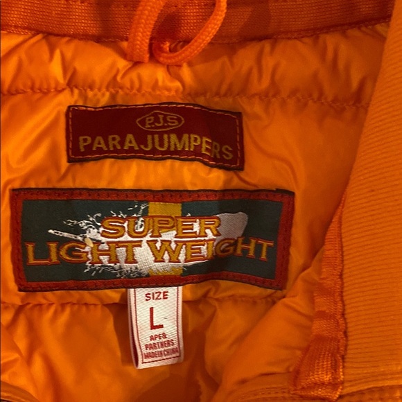 Parajamper Orange Quilted Puffer Vest size large - Picture 2 of 8